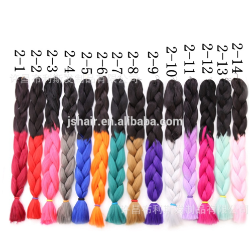 6A 7A 8A Thick ends Hot Selling Unprocessed synthetic hair, crochet braids with human hair extension